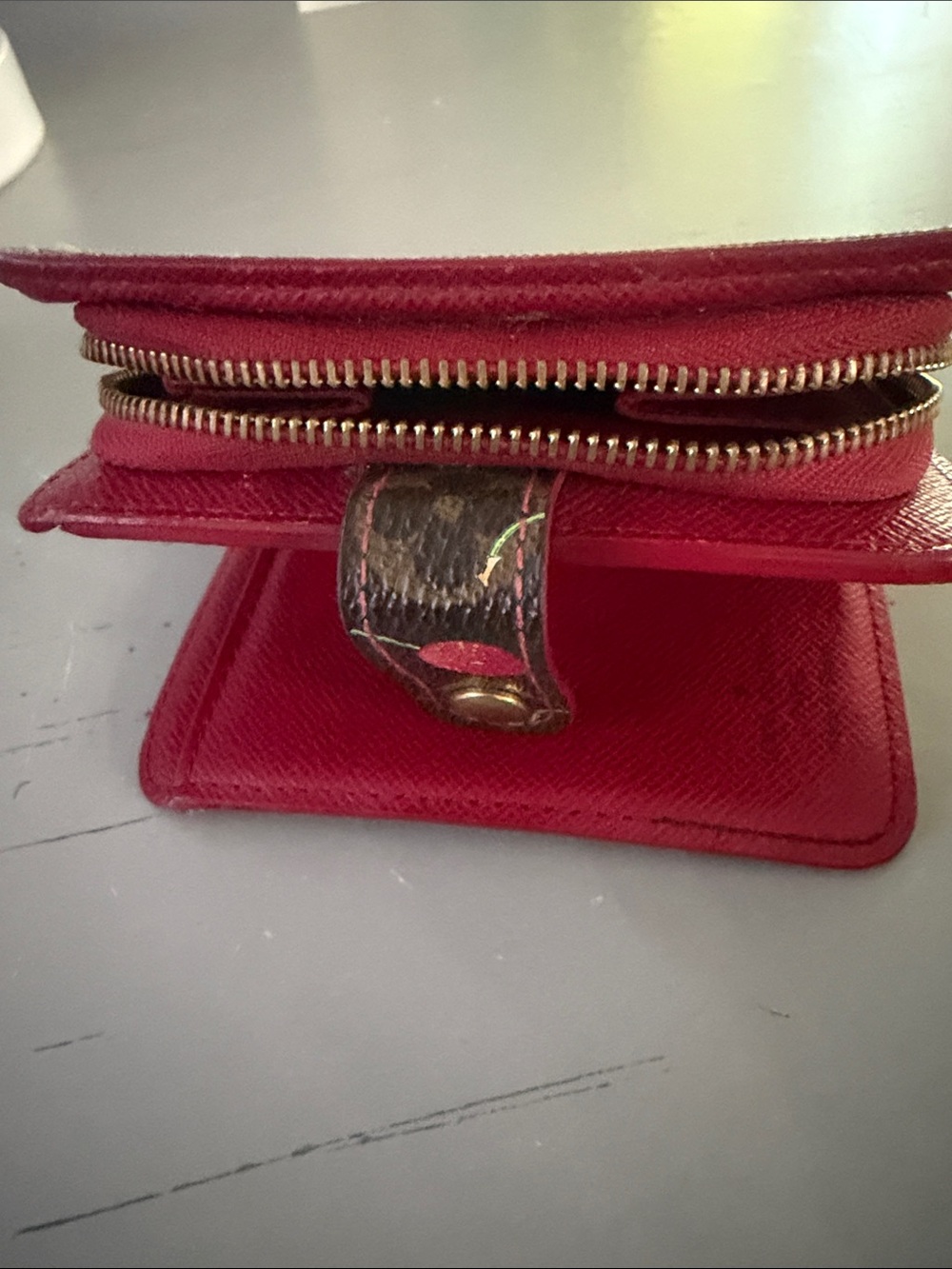 Louis Vuitton Brown Monogram Wallet with Red Cherry Print - Picture 4 of 5